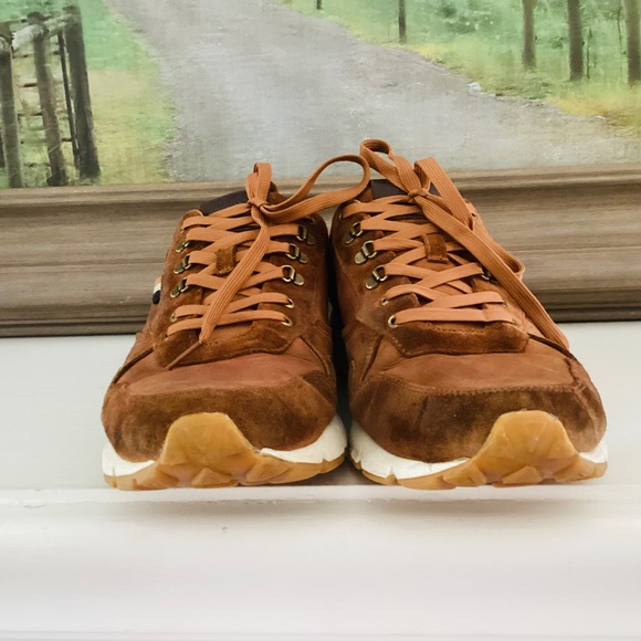 Allen Edmonds Men’s 11 D Canyon Weatherproof Runner Sap Brown Suede Vibram Sole - Picture 10 of 16